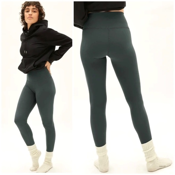 EVERLANE The Perform Ankle Leggings in Pine Green New with Tags - Picture 2 of 10